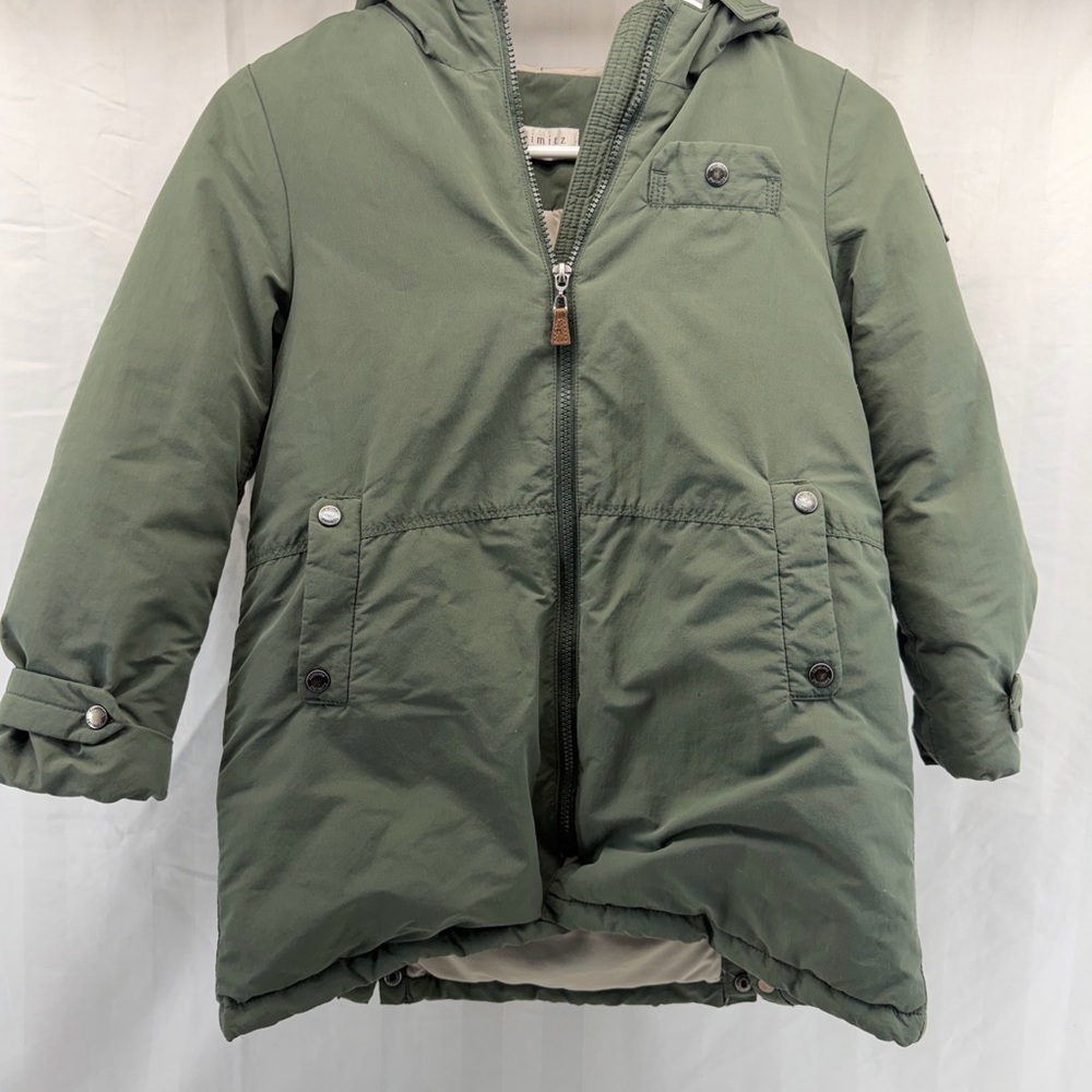 Stylish Olive Green Kids Puffer‎ Coat